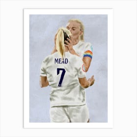 Beth Mead and Leah Williamson England Lionesses Art Print