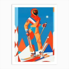 Skier On Skis Art Print