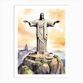 Christ The Redeemer Brazil Art Print