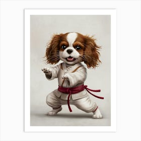 Karate Dog 1 Art Print