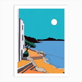 Minimal Design Style Of Ibiza, Spain 2 Art Print