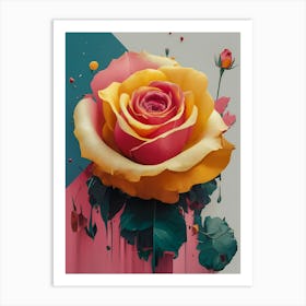 Abstract Rose Art Print