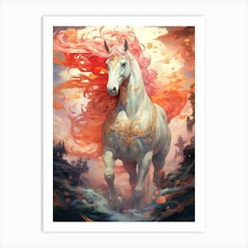 Horse With Pink Mane Art Print