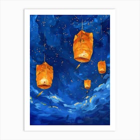 Sky Lanterns 4 Art Print