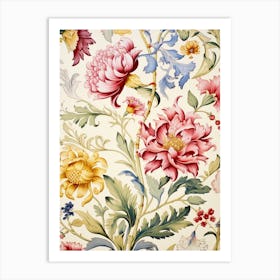 Floral Wallpaper 75 Art Print