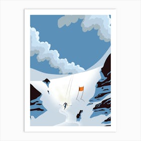 Skier On The Slopes Art Print