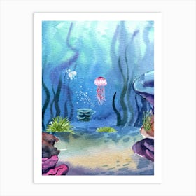 Under The Sea waterclor Art Print