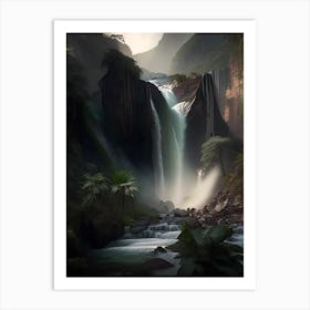 Yumbilla Falls, Peru Realistic Photograph (3) Art Print