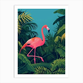 Greater Flamingo Italy Tropical Illustration 7 Art Print