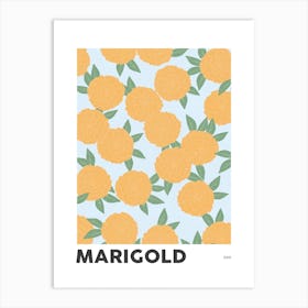 Marigold October Birth Flower Art Print