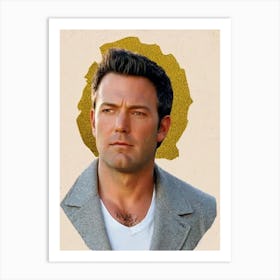 Ben Affleck Retro Collage Movies Art Print