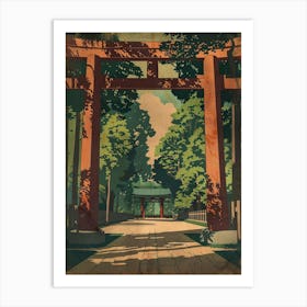 Meiji Shrine Tokyo Japan Mid Century Modern 2 Art Print