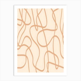 Abstract Wavy Lines Art Print