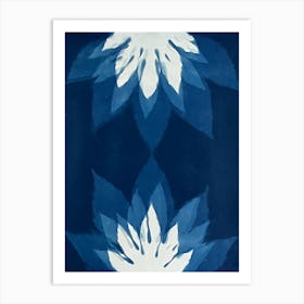 Blue abstract cyanotype print 2 Art Print