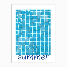 Summer In The Pool 2 Art Print