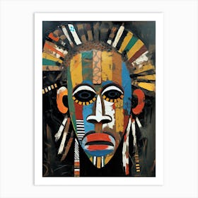 Tales Of Timelessness; African Masked Art Art Print