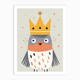 Little Eagle 2 Wearing A Crown Art Print