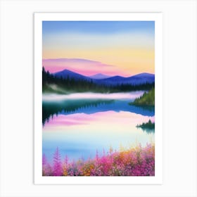 Sunset At The Lake Art Print