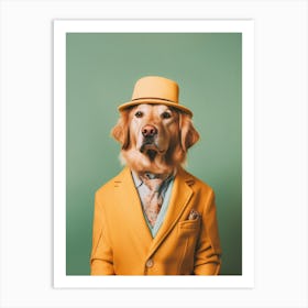 A Golden Retriever Dog 3 Art Print