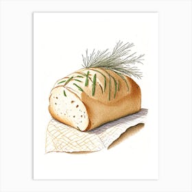 Rosemary Bread Bakery Product Quentin Blake Illustration 1 Art Print