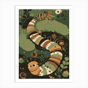 Caterpillar Jungle Illustration Art Print