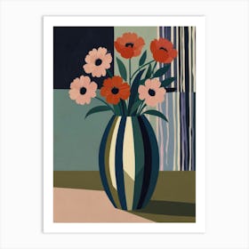 Poppies In A Vase 1 Art Print