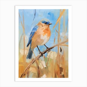 Bird Painting Bluebird 2 Art Print