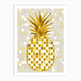 Mosaic Pineapple Art Print