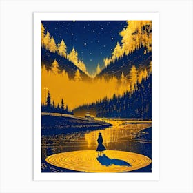 Moon And The Stars Art Print