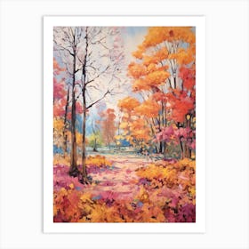 Autumn Gardens Painting Geelong Botanic Gardens Australia Art Print