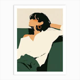 Relaxing Woman Art Print