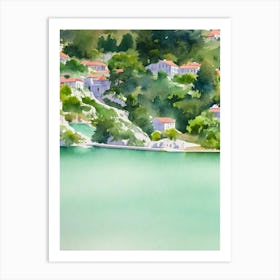 Krka National Park Croatia Water Colour Poster Art Print