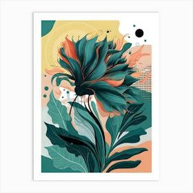 Abstract Flower Art Print