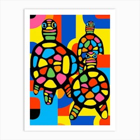 Turtles Abstract Pop Art 4 Art Print