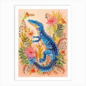 Pastel Icthyosaurus Dinosaur 1 Art Print