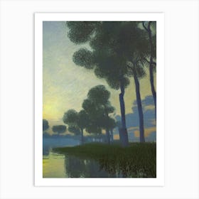 Sunset In The Woods Art Print