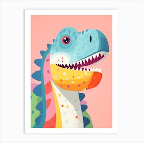 Colourful Dinosaur Velocisaurus 4 Art Print