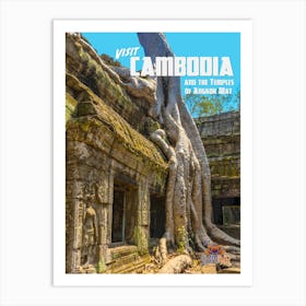 Cambodia and the Temples of Angkor Wat Art Print