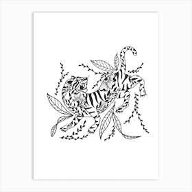 Tiger Warrior Art Print