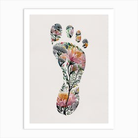 Floral Footstep Art Print