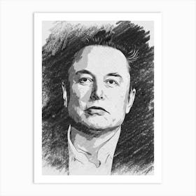 Elon Musk Art Print