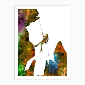 Rock Climbing 1 Art Print