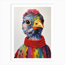Baby Animal Wearing Sweater Turkey 1 Art Print