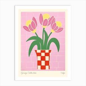 Spring Collection Tulip Flower Vase 2 Art Print