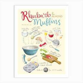 Rhubarb Muffins Art Print