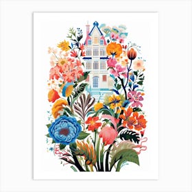 Chanticleer Garden Usa Modern Illustration 1  Art Print