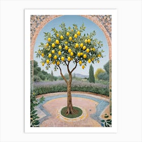 Lemon Tree In The Garden Art Print