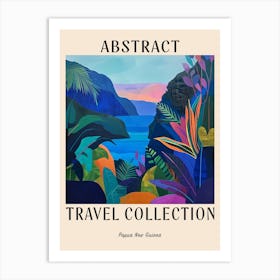 Abstract Travel Collection Poster Papua New Guinea 3 Art Print