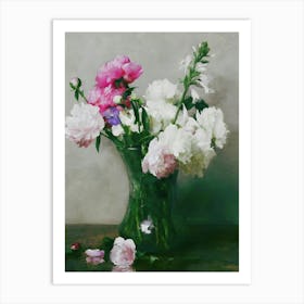 Peonies In A Vase 9 Art Print