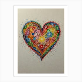 Heart Drawing 4 Art Print